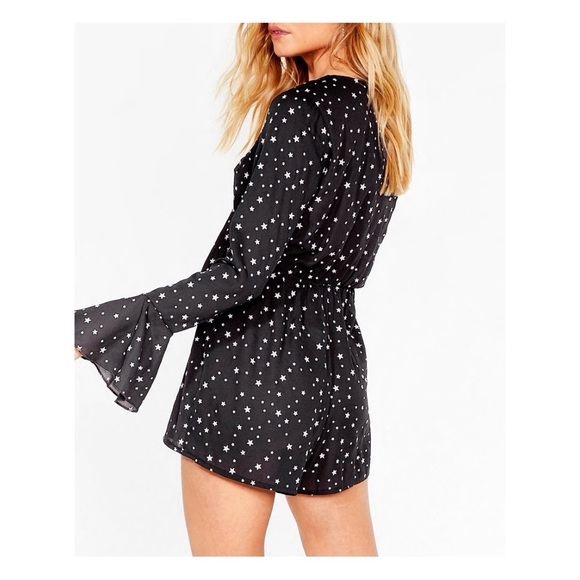 Star Tie Front Cut Out Romper - Picture 5 of 7